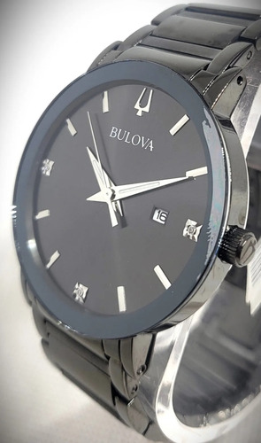 Reloj Bulova $425 Men's Futuro Diamond Markers Black 