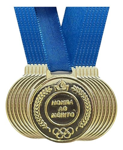 Kit Com 40 Medalhas Honra Ao Mérito 3cm Premiações Escolares
