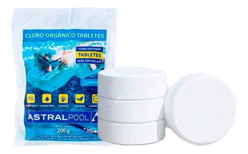 Pastilha De Cloro Para Piscina Tablete Desinfetante Oxidante