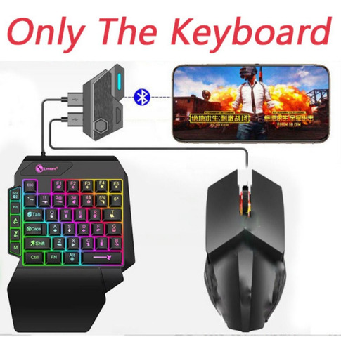 Teclado De Uma Mão Mini Teclado De Mão Única Com Fio