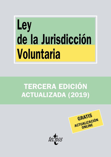 Ley De La Jurisdicciãâ³n Voluntaria, De Editorial Tecnos. Editorial Tecnos, Tapa Blanda En Español