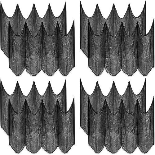 8 Pack Halloween Creepy Cloth 30 X 90 Inch Black Spooky...