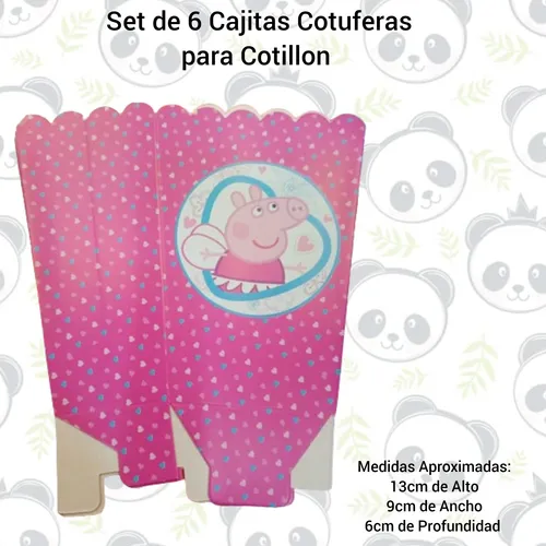 comprar Set De 6 Cajitas Cotuferas Para Cotillón Peppa Pig