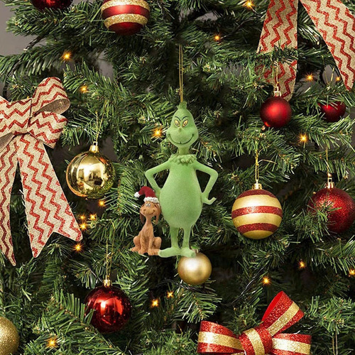 18 Piezas De Decoración Colgante For Árbol De Navidad Grinch
