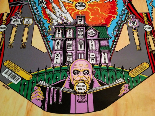 Imagen 2 de 3 de Bally Addams Family Pinball Machine Vinilo Para Playfield