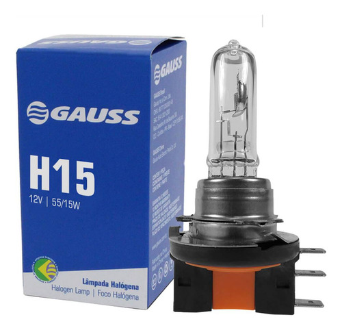 Lâmpada Halógena Gauss H15 Azul 55/15w 12v Max Light