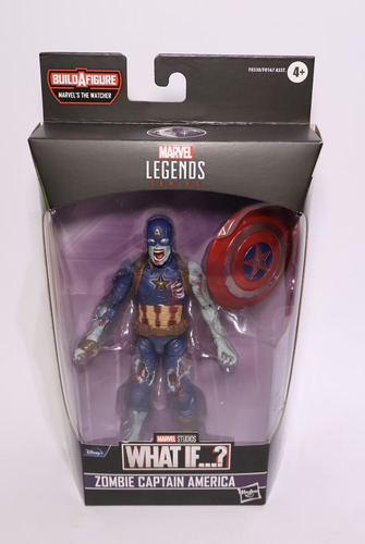 Capitán America Zombie Marvel Legends Con Pieza Baf What If (Usado)