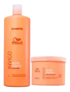 Kit Wella Nutri Enrich Shampoo 1 L + Máscara 500g