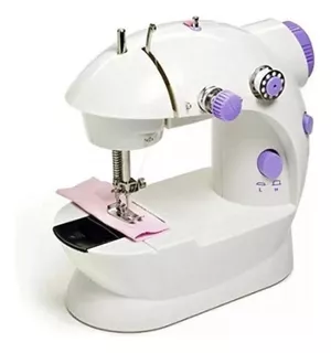 Máquina Coser Portatil Mini Luz Led Sewing Machine Color Blanco