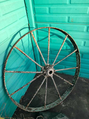 Rueda Antigua Hierro 85 Cm Diametro Zona Pilar Para Retirar