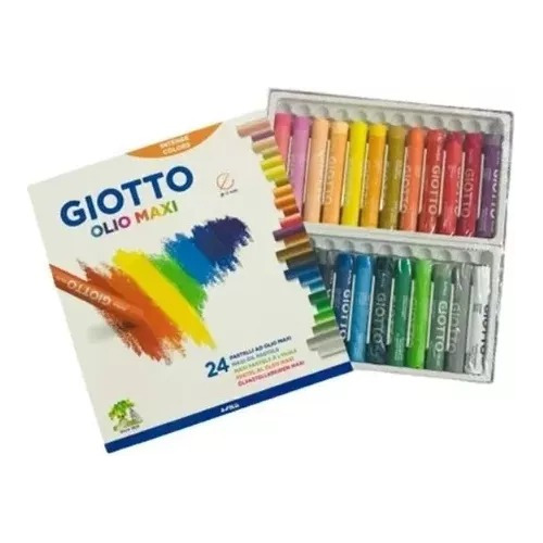 Olio Maxi Giotto X 24 Color Intensos Ricos Cubrientes