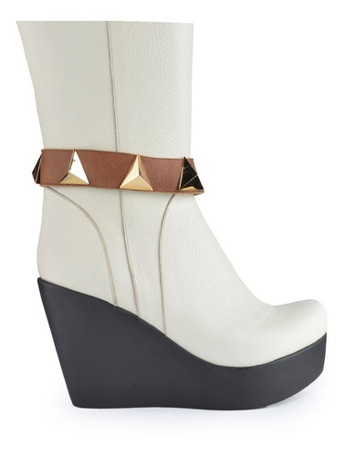 Imagen 2 de 4 de Pulseras Cintos Para Bota De Mujer De Cuero Drew - Ferraro
