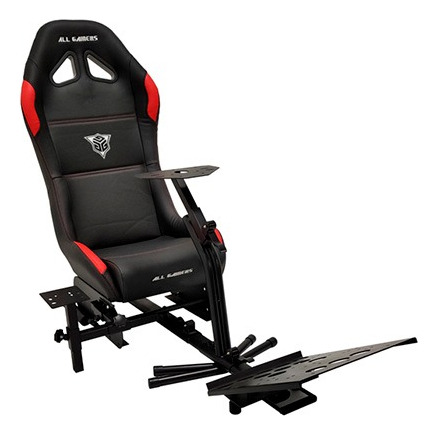 Silla Gamer Racing Black Red + Parlante Nitro