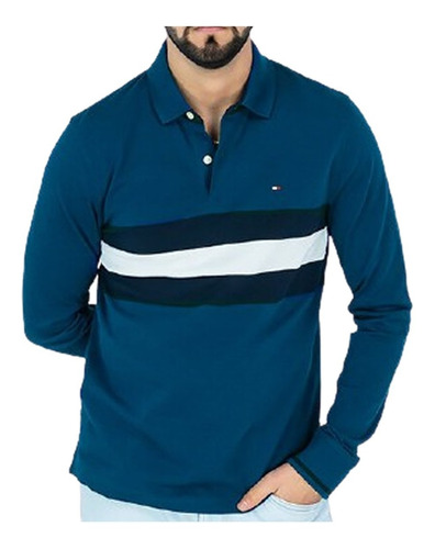 Playera Manga Larga Hombre Tommy Hilfiger Original