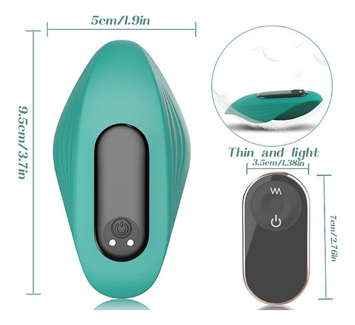 Vibrador de clítoris tipo bragas con control Manta-RCT