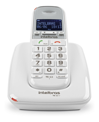 Telefone Sem Fio Remanufaturado Ts 63 V Branco Intelbras (Recondicionado)