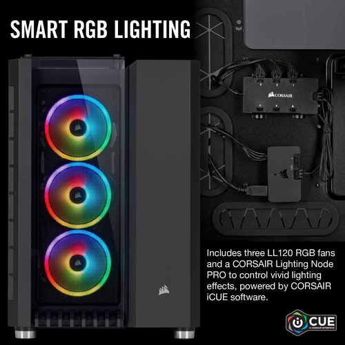 Corsair Crystal Series 680x Rgb High Airflow Glass Atx Smart