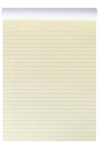 Block Hojas Amarillas Carta Raya Ampad 1 Pz