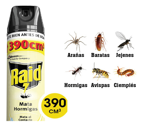 Raid Repelente - Hormigas Base Acuosa 390ml