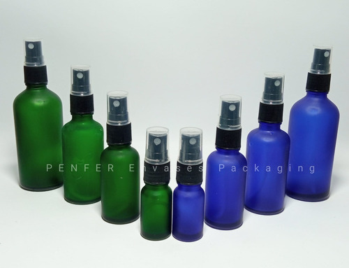 Frasco Vidrio Esmerilado Verde 100ml C Spray ( Pack X 5)