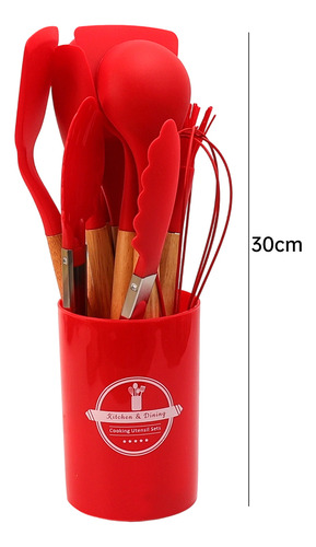 Juego 12pzs Utensilios Silicona Antiadherentes Cucharas