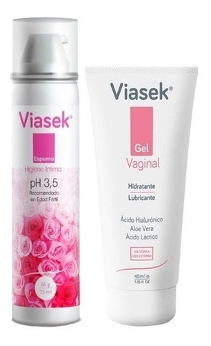 Combo Viasek Gel Vaginal 40 Ml + Espuma Higiene 3,5