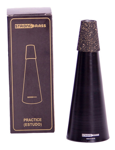 Surdina Strong Brass Modelo Practice Mute Black Trompete