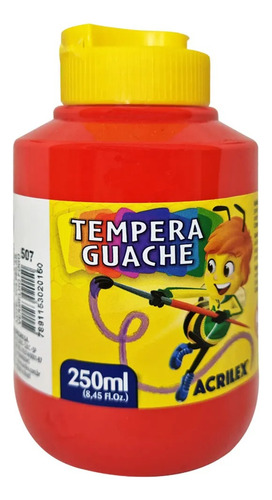 Guache 250ml Acrilex Vermelho Fogo 507