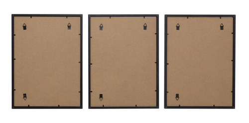 Imagen 3 de 3 de Pack De 3 Marcos De Madera (negro, Blanco O Madera) 30x40