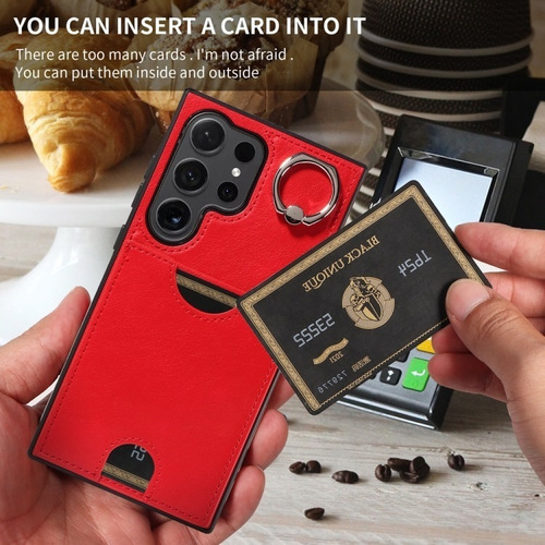 Capa De Telefone Retrô Para Samsung Com Suporte De Anel