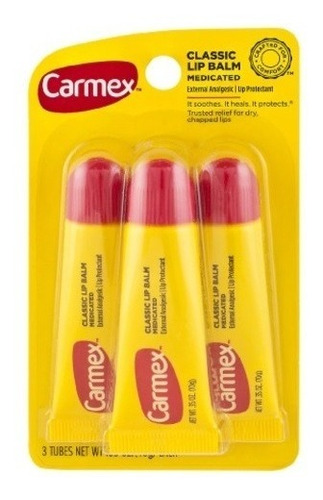 Carmex Balsamo Labial Original 100% Pomo Pack X 3 