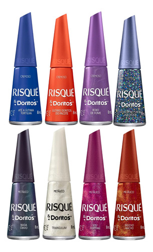 Kit Esmaltes Risque E Doritos Linha Completa C/ Glitter