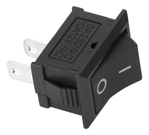 Interruptor Basculante 2 Pines 10 Piezas Negro Kcd1-101