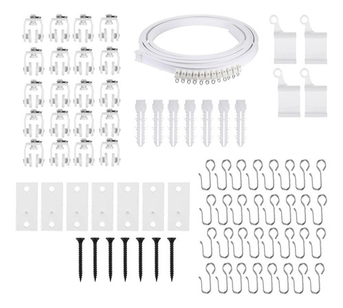 Juego De Rieles Para Cortinas Accesorios 400cm