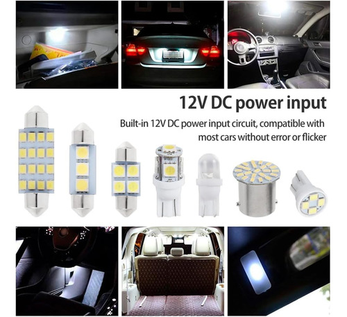 Juego De 42 Focos Led Para Auto Kit De Luces Interiores