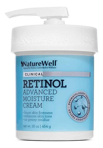  Crema Hidratante De Retinol Nature Well 16 Onzas Tipo de envase Pote