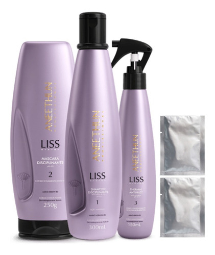 Kit Aneethun Liss System Sh 300ml + Másk 250g + Spray 150ml