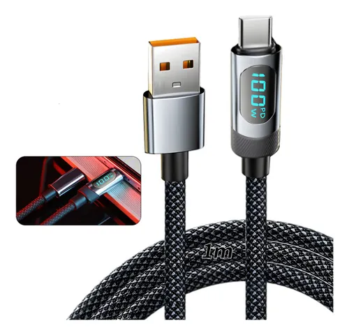 comprar 2 Cables De Datos Led, Pantalla Digital, Cable De Cargador U