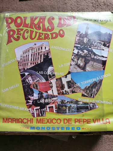 Disco Lp:mariachi Mexico Pepe Villa- Polkas Del Recuerdo