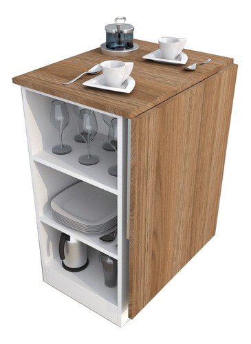 Imagen 7 de 10 de Armario Auxiliar Con Mesa / Barra Plegable / Desayunador