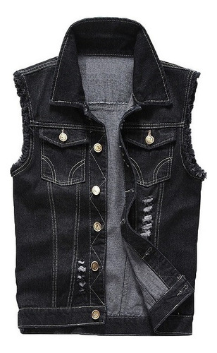 Men's Jeans Vests Fashion Slim Ripped Design