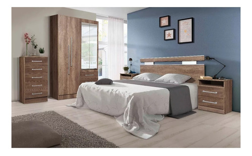Imagen 3 de 3 de Respaldo de cama Ricchezze Trío 166cm x 115cm nebraska/lino blanco