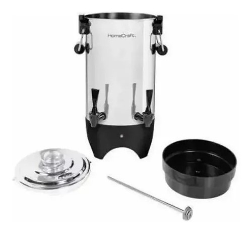 Cafetera Acero Inoxidable Doble Llave De Urna 45 Tazas