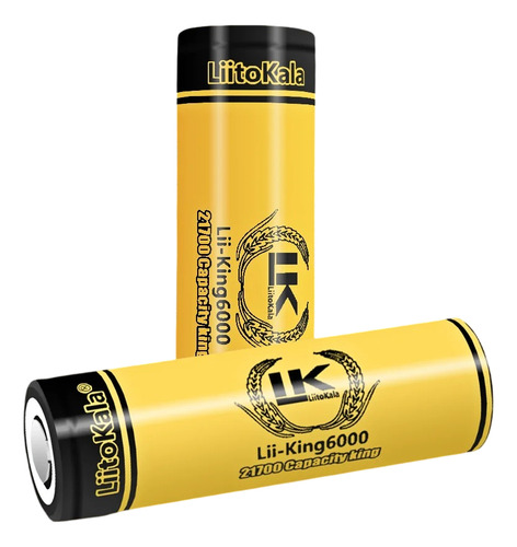 Pack 2 Pilas 21700 3.6-4.2v 6000mah Liitokala Lii-king6000 F