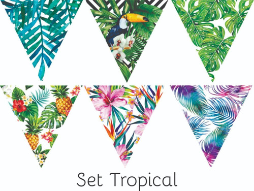 Banderines Para Sublimar Set Tropical Laura Craft