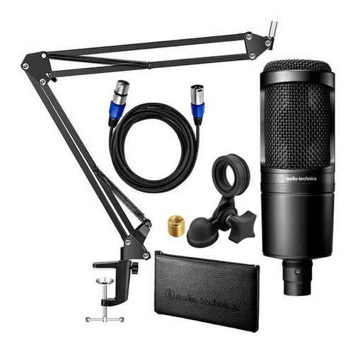 Microfone Audio-technica At2020 + Braço Suporte + Cabo Xlr