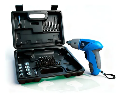 Parafusadeira Sem Fio Several Importados Recarregável Com 49 Peças  Ergonômico 50 Hz Azul-turquesa ​127/220v