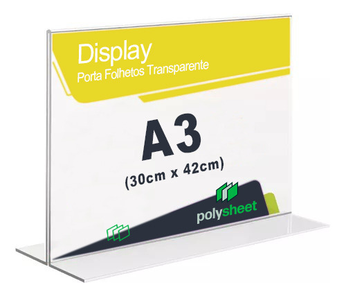 Display Mesa Acrilico Folha A3 T Horizontal 05 Uni