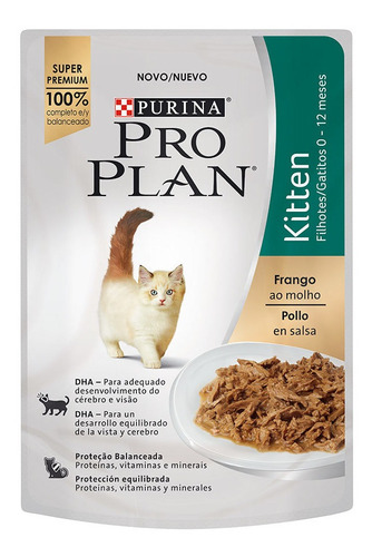 Alimento Húmedo Gatos Pro Plan Wet Kitten Chicken 85 Gr
