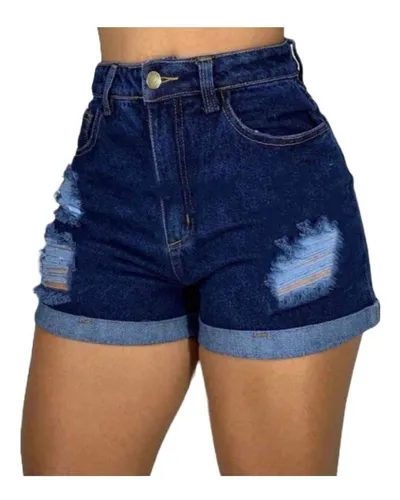 Short Para Mujer Short De Jeans Levanta Cola Con Destroyed, 50% OFF